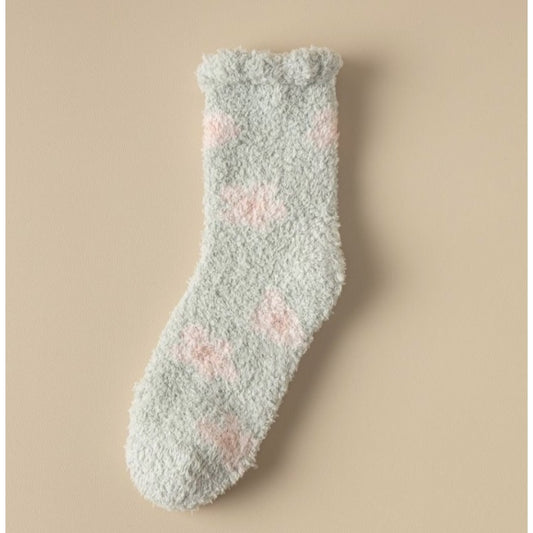 Fuzzy Floral Socks