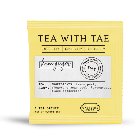 Lemon Ginger Herbal Tea - Individually Wrapped Tea Bag