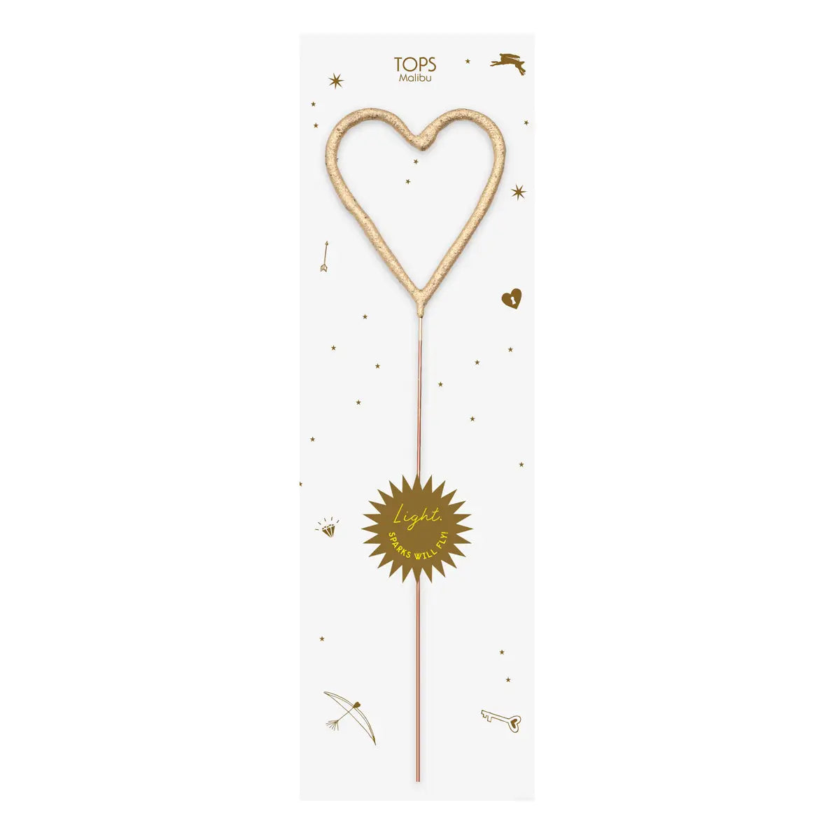 Big 8" Celebrate Gold Heart Sparkler