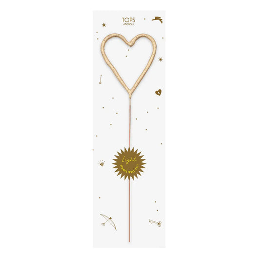 Big 8" Celebrate Gold Heart Sparkler