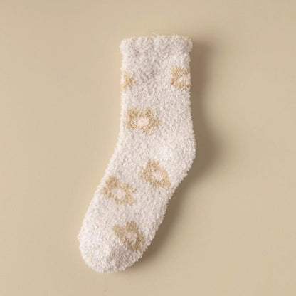 Fuzzy Floral Socks