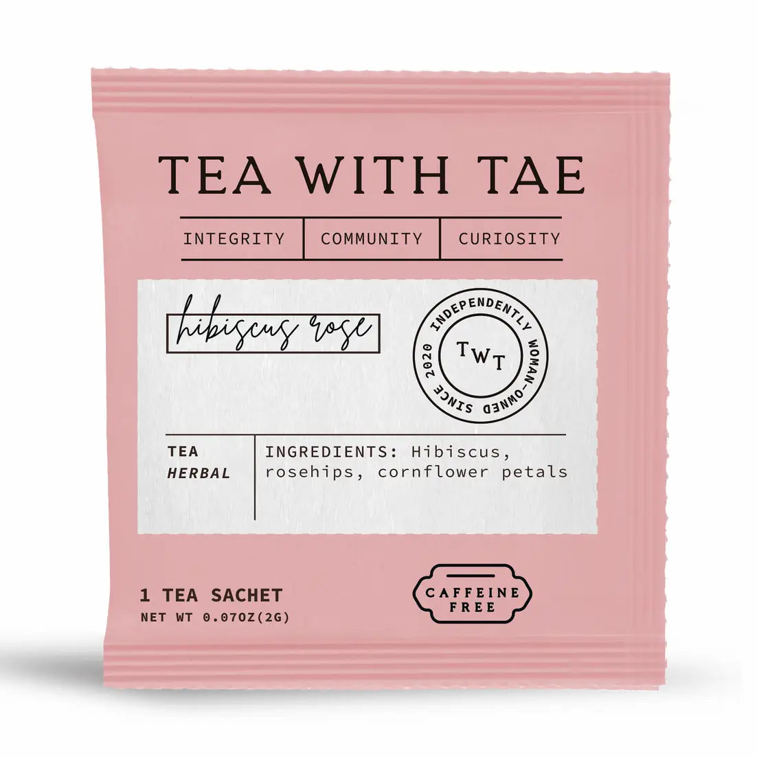 Hibiscus Rose Herbal Tea - Individually Wrapped Tea Bag