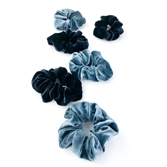 Velvet Retro Scrunchie Duo