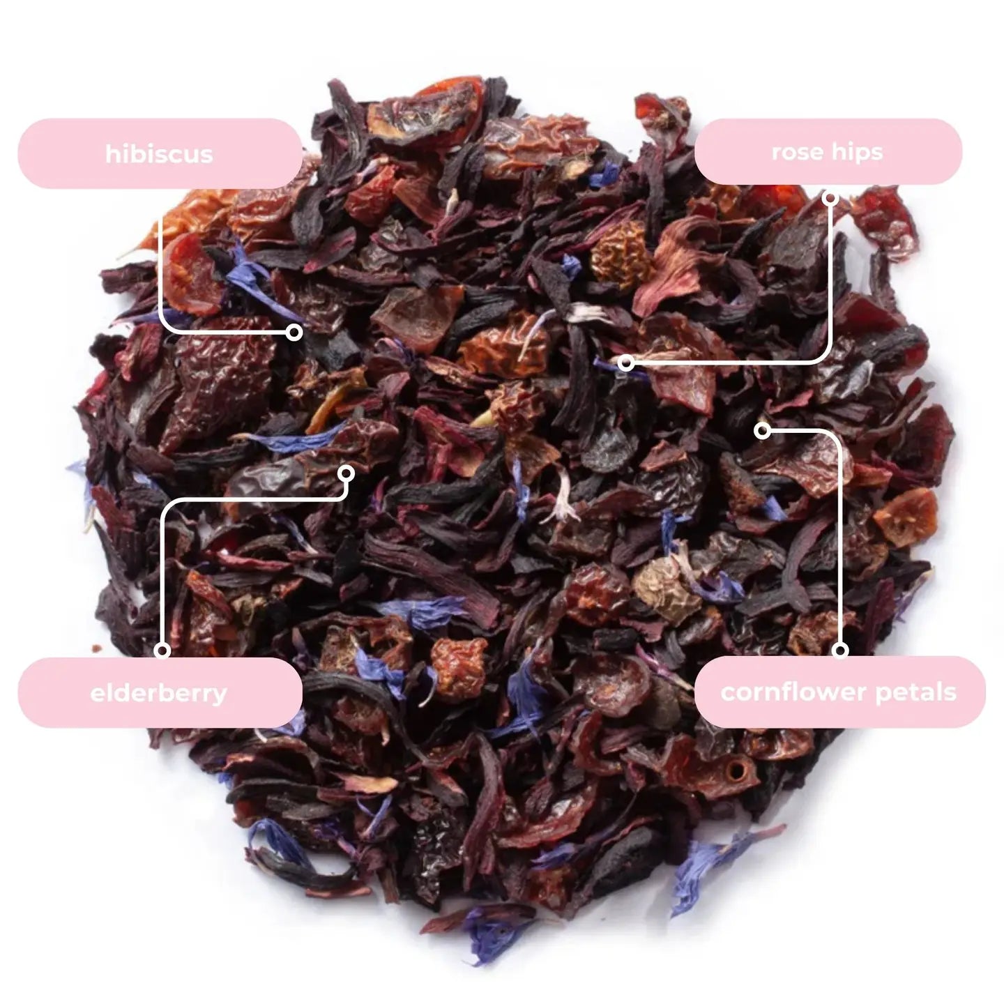 Hibiscus Rose Herbal Tea - Individually Wrapped Tea Bag
