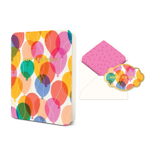 Happy Birthday Colorful Balloons Card