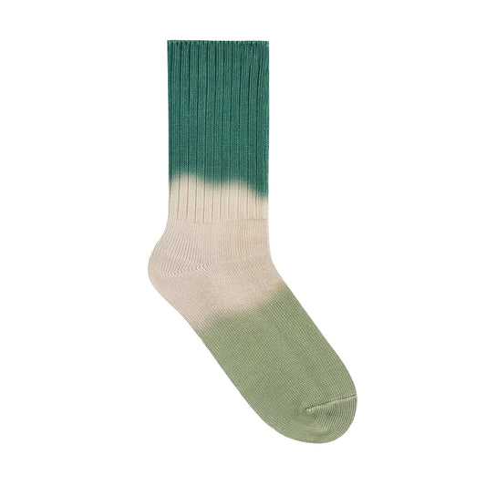 Women's Green Tie-Dye Crew Sock